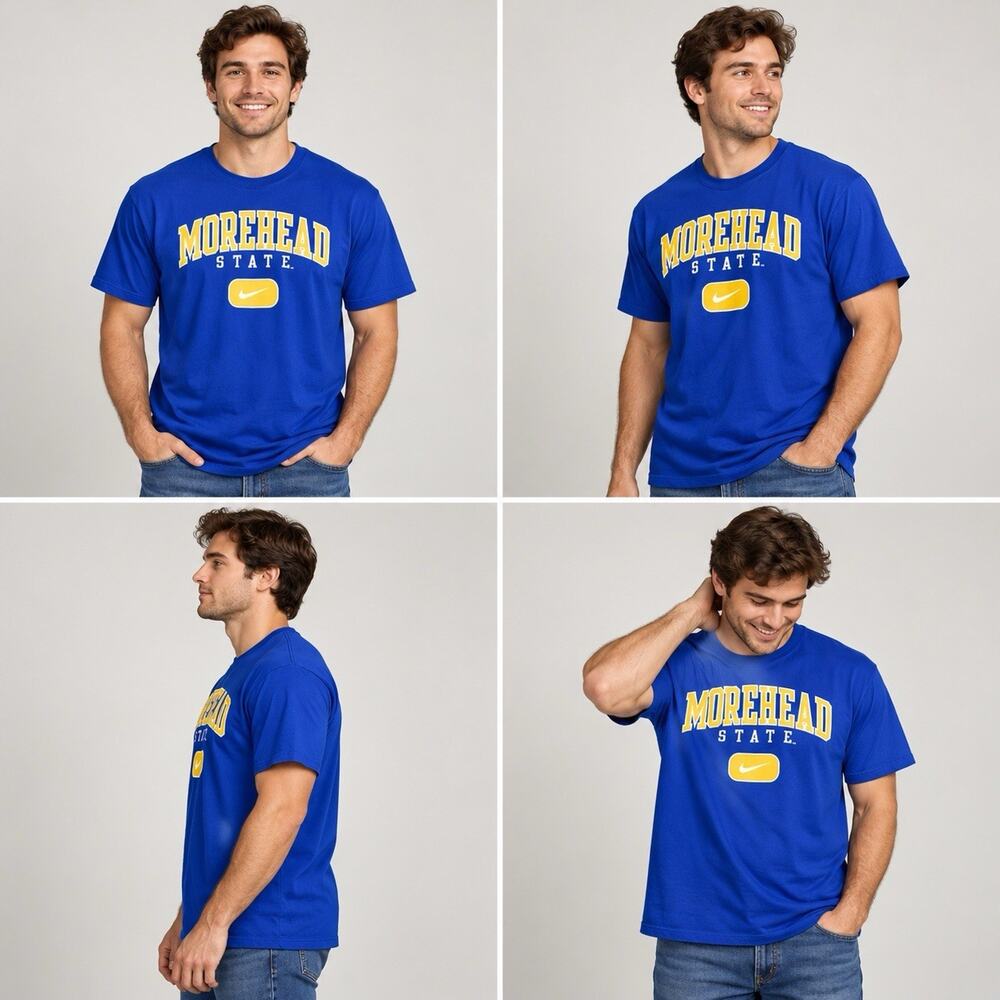 Nike Morehead State Eagles T-Shirt Men’s XL Blue Yellow College NCAA